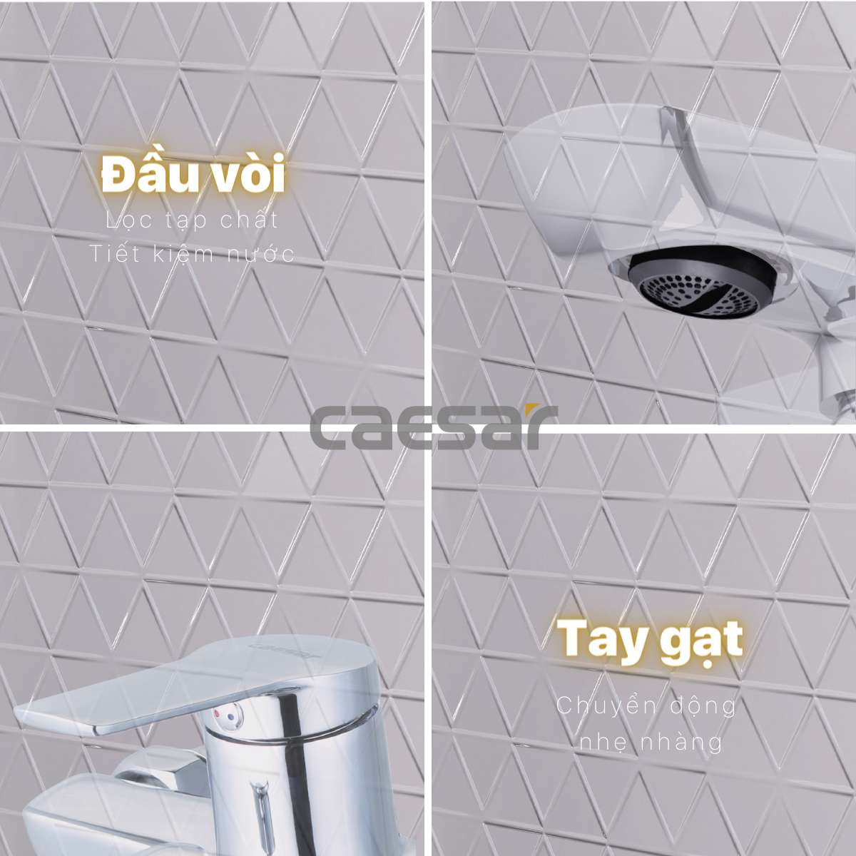 Bộ vòi sen tắm nóng lạnh Caesar S203C