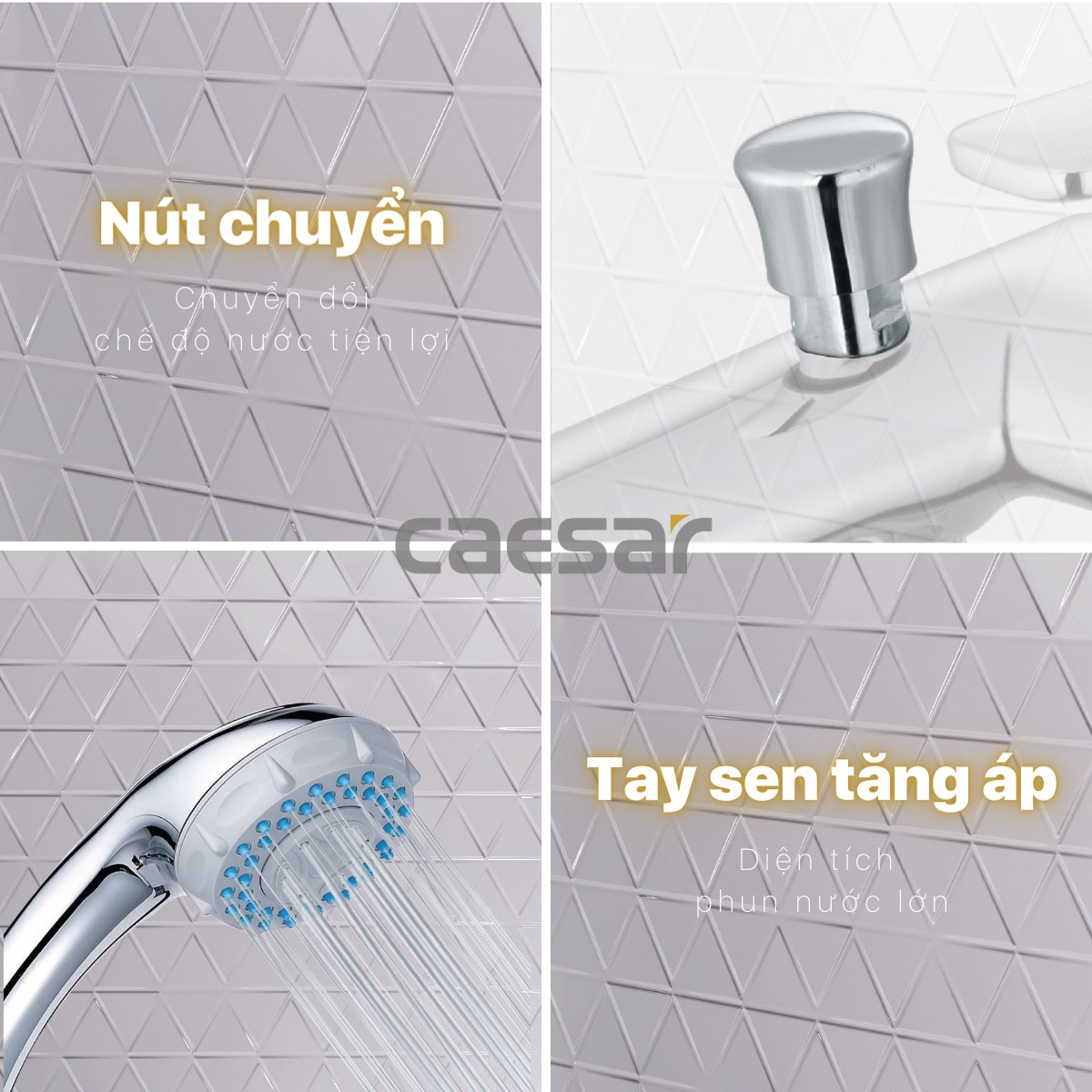 Bộ vòi sen tắm nóng lạnh Caesar S233C