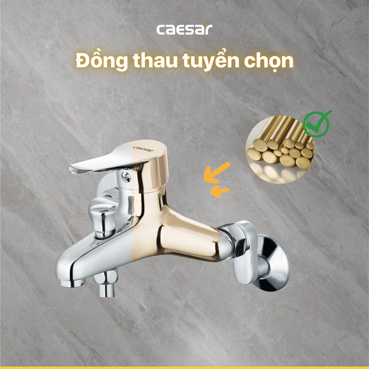 Bộ vòi sen tắm nóng lạnh Caesar S333C