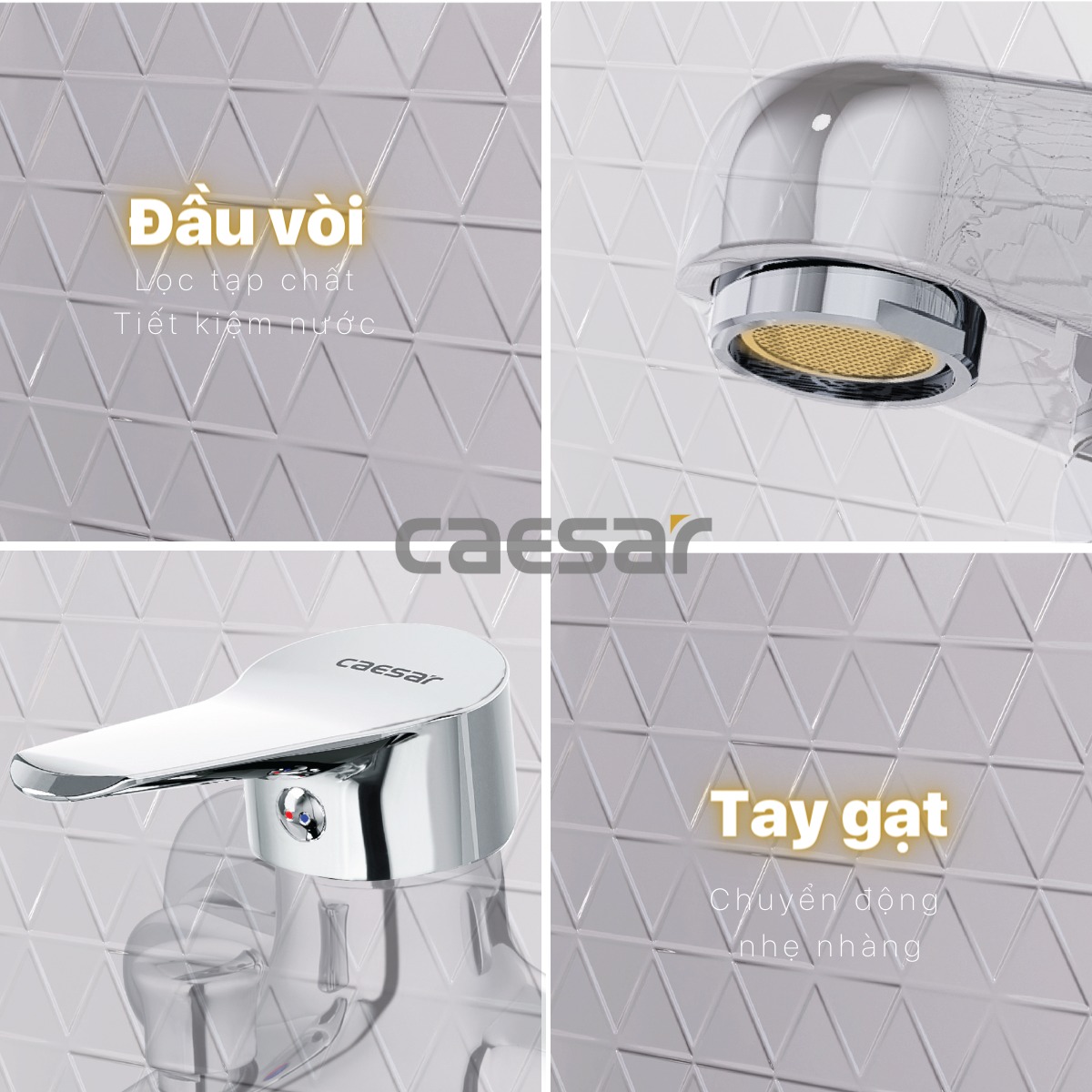 Bộ vòi sen tắm nóng lạnh Caesar S333C