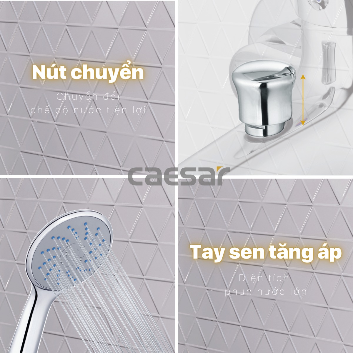 Bộ vòi sen tắm nóng lạnh Caesar S333C