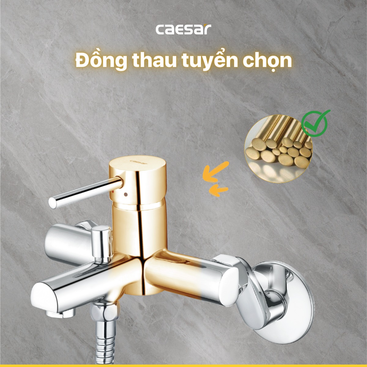Bộ vòi sen tắm nóng lạnh Caesar S353C