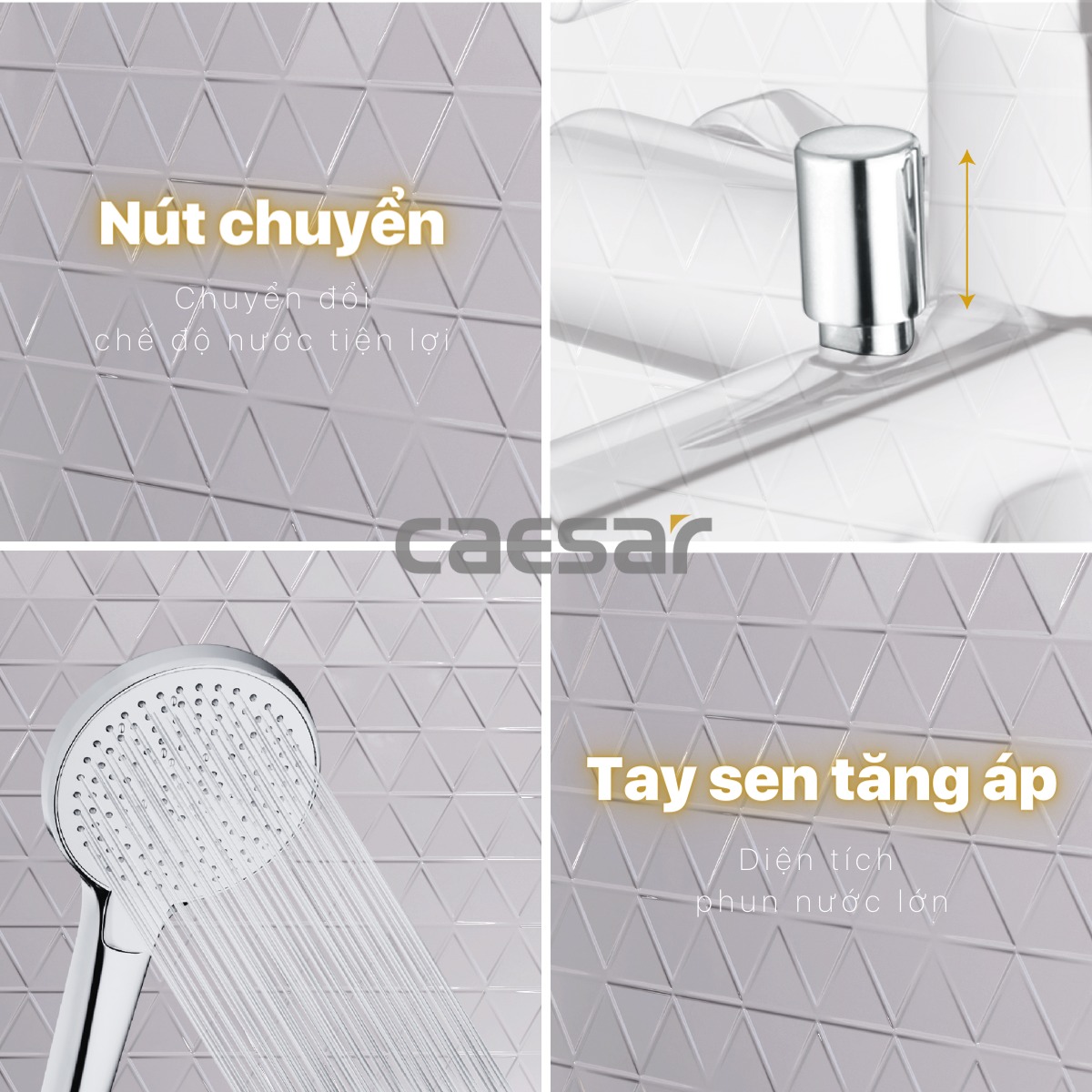 Bộ vòi sen tắm nóng lạnh Caesar S353C