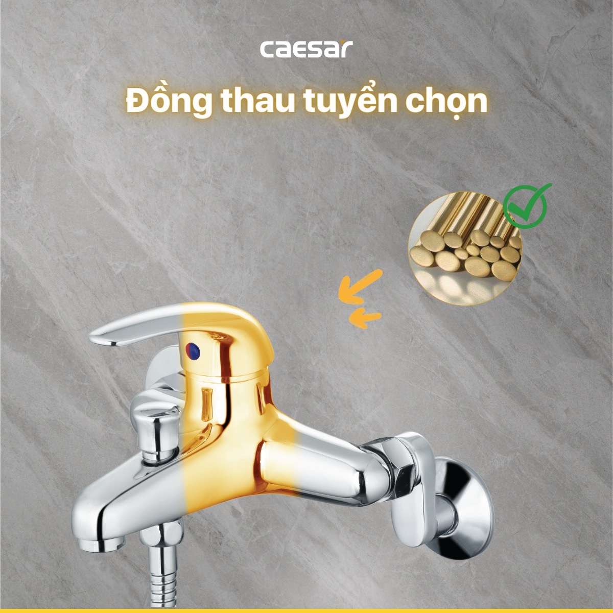 Bộ vòi sen tắm nóng lạnh Caesar S360C