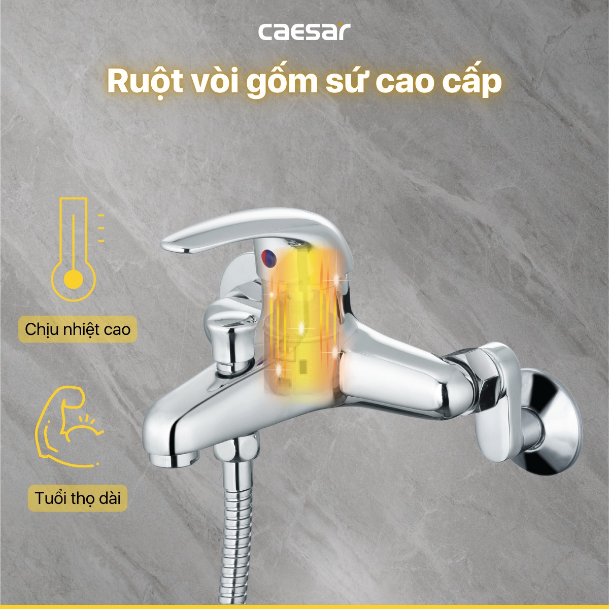 Bộ vòi sen tắm nóng lạnh Caesar S360C