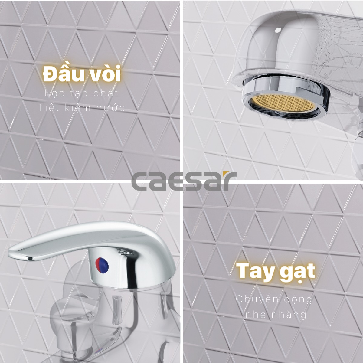 Bộ vòi sen tắm nóng lạnh Caesar S360C