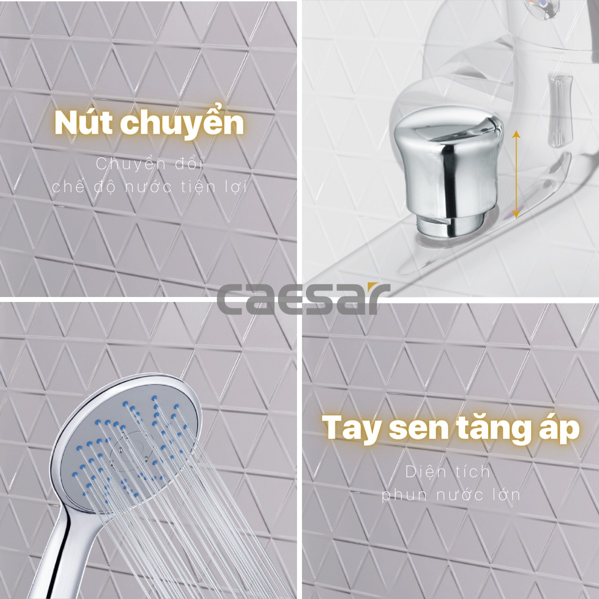 Bộ vòi sen tắm nóng lạnh Caesar S360C