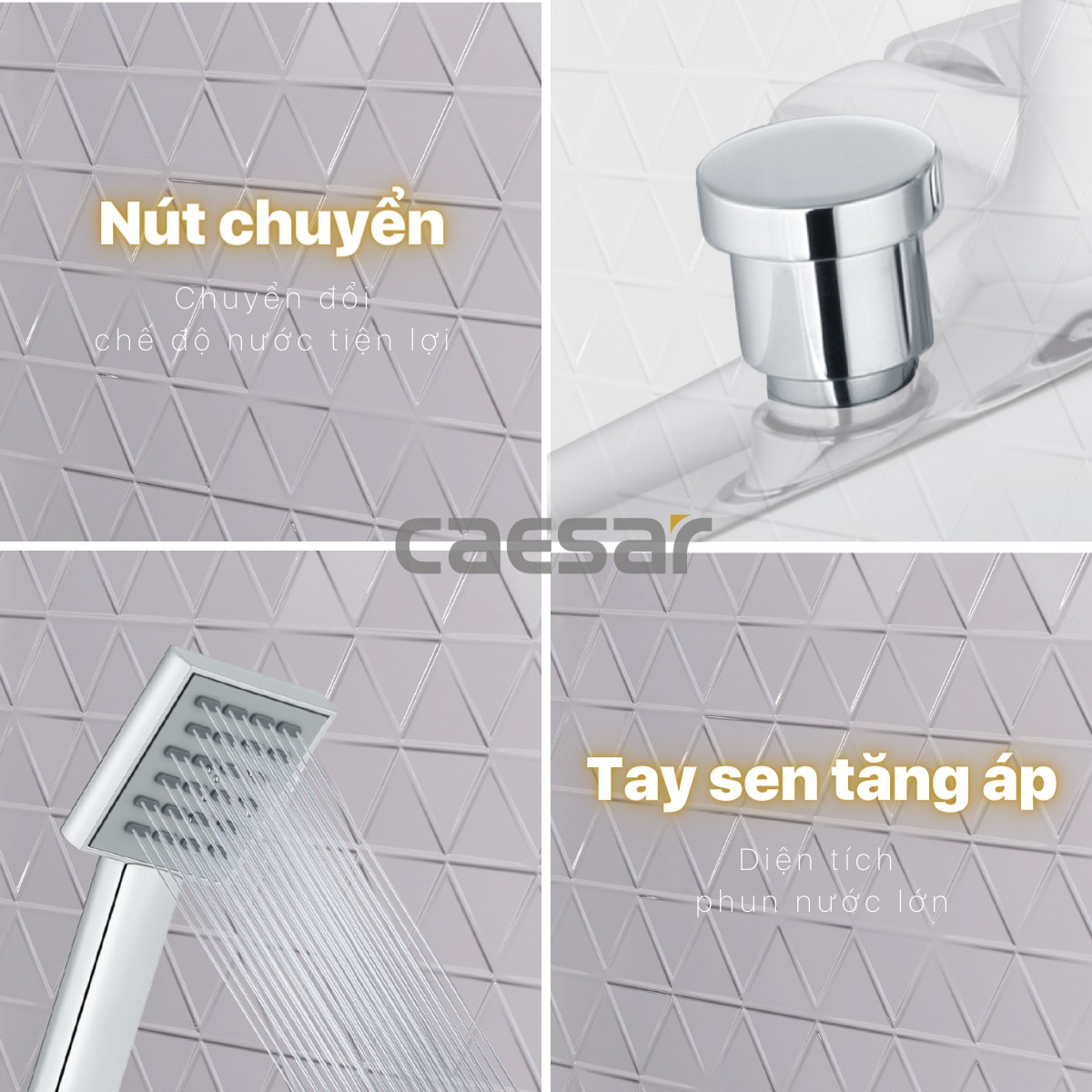 Bộ vòi sen tắm nóng lạnh Caesar S403C