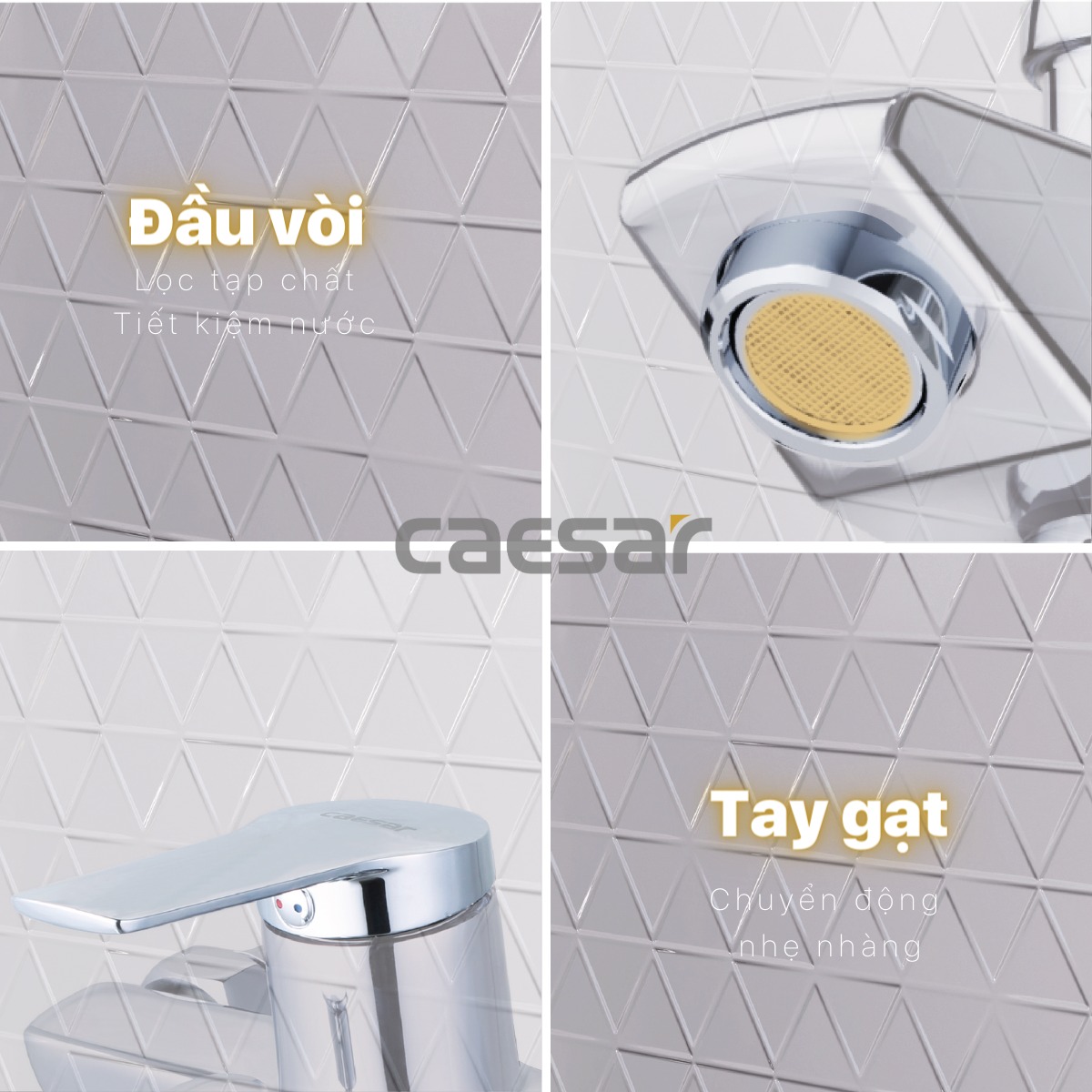 Bộ vòi sen tắm nóng lạnh Caesar S403C