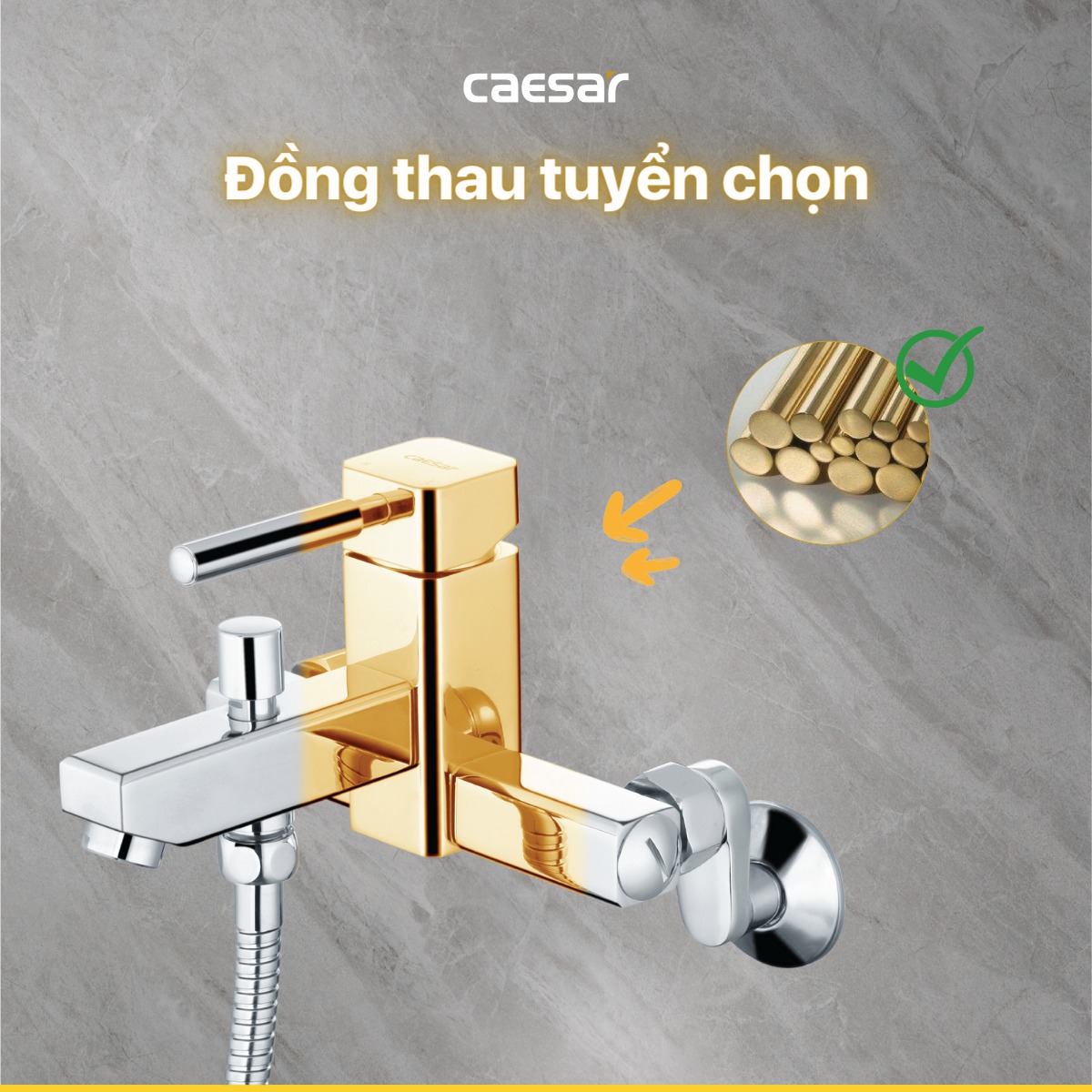 Bộ vòi sen tắm nóng lạnh Caesar S463C