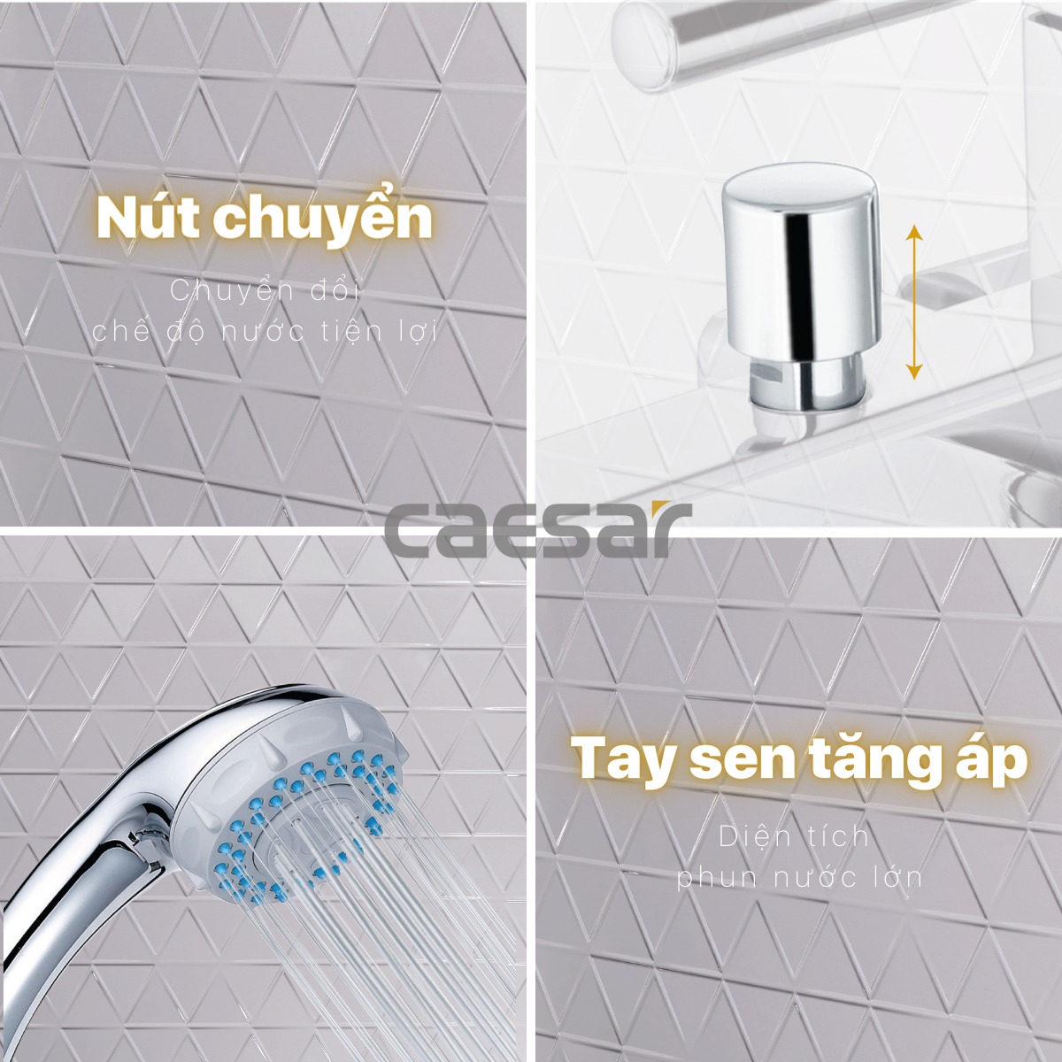 Bộ vòi sen tắm nóng lạnh Caesar S463C