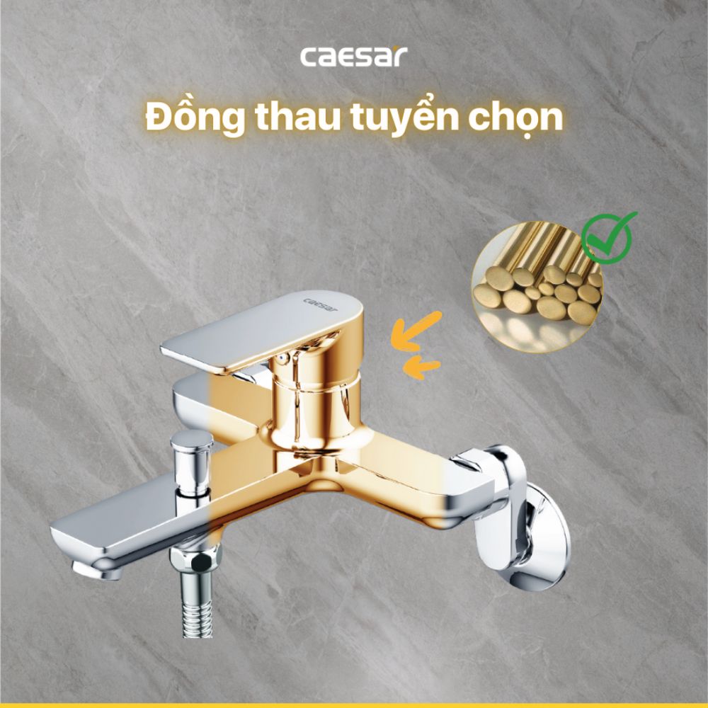 Bộ vòi sen tắm nóng lạnh Caesar S503C