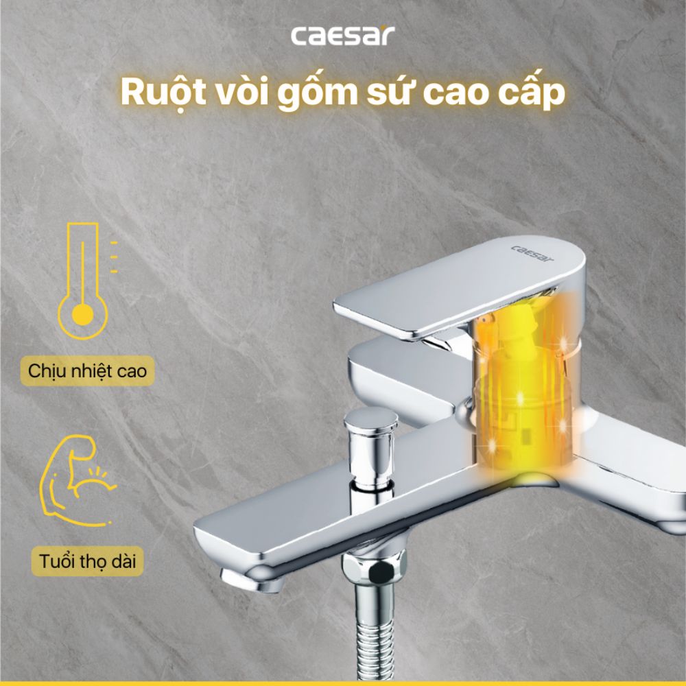 Bộ vòi sen tắm nóng lạnh Caesar S503C