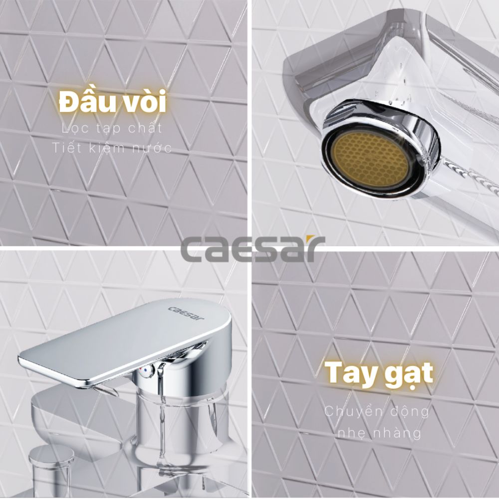 Bộ vòi sen tắm nóng lạnh Caesar S503C