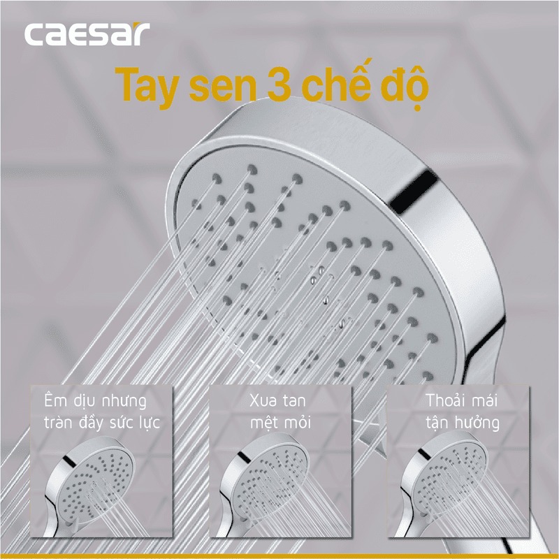 Bộ vòi sen tắm nóng lạnh Caesar S523C