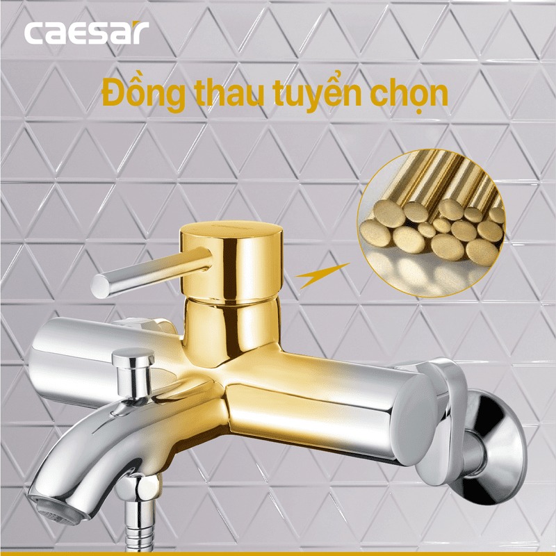 Bộ vòi sen tắm nóng lạnh Caesar S523C