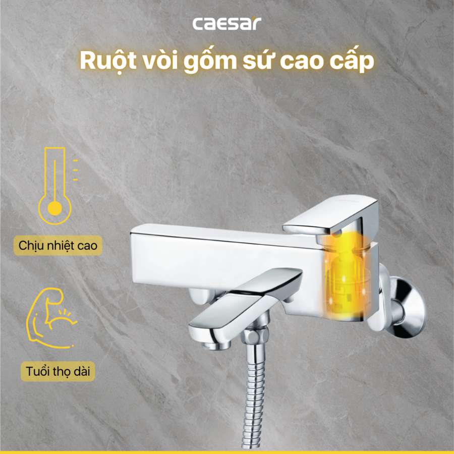 Bộ vòi sen tắm nóng lạnh Caesar S553C