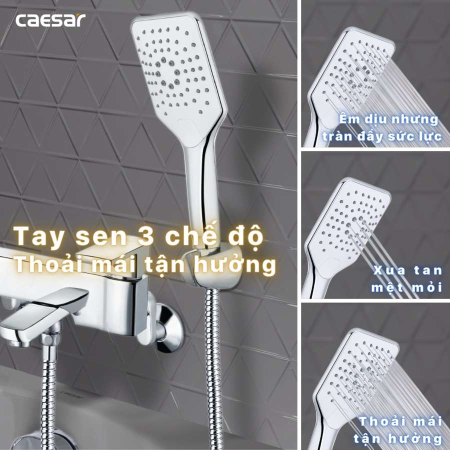 Bộ vòi sen tắm nóng lạnh Caesar S553C