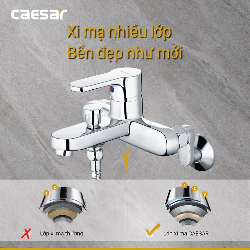Bộ vòi sen tắm nóng lạnh Caesar S573C