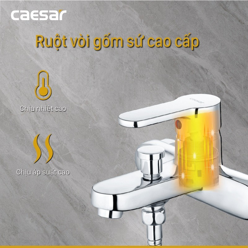 Bộ vòi sen tắm nóng lạnh Caesar S573C