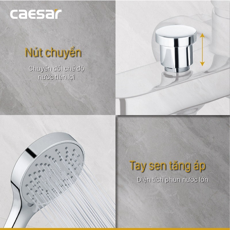 Bộ vòi sen tắm nóng lạnh Caesar S573C
