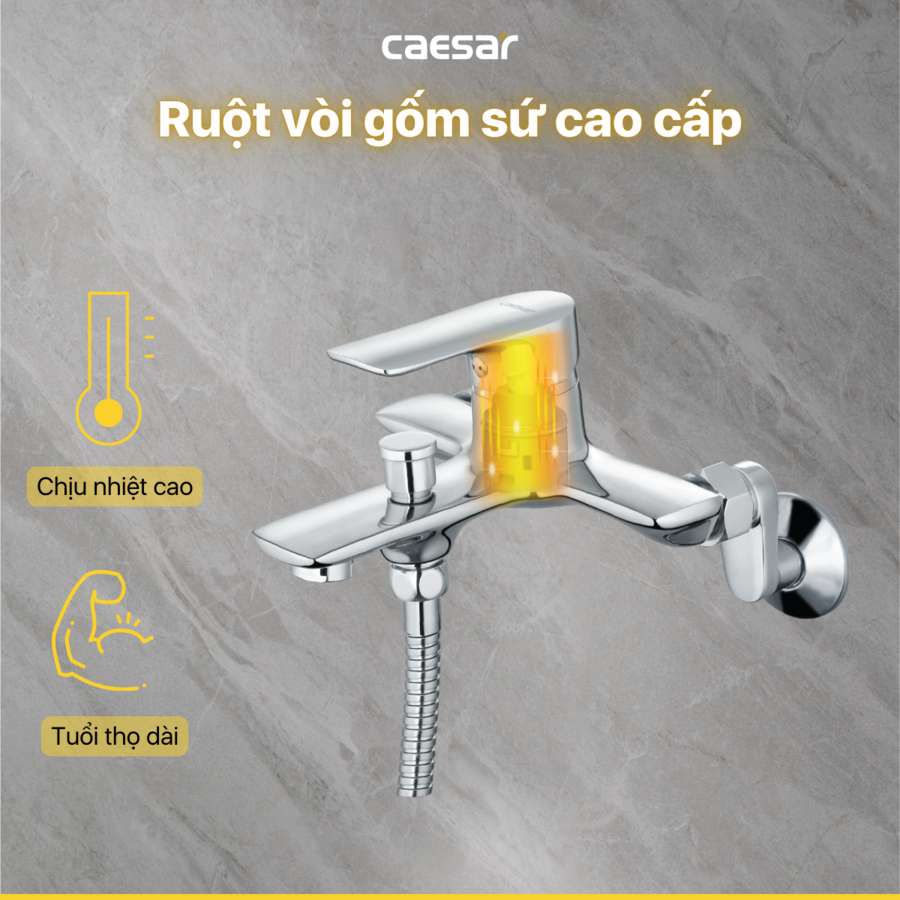 Bộ vòi sen tắm nóng lạnh Caesar S773C