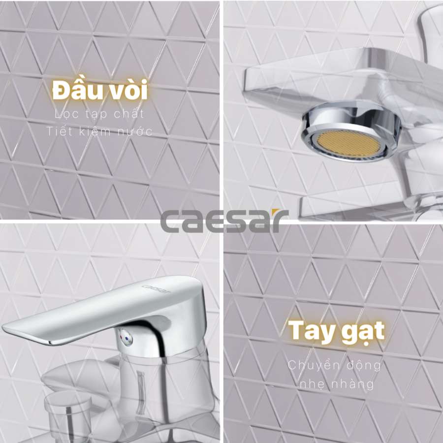 Bộ vòi sen tắm nóng lạnh Caesar S773C