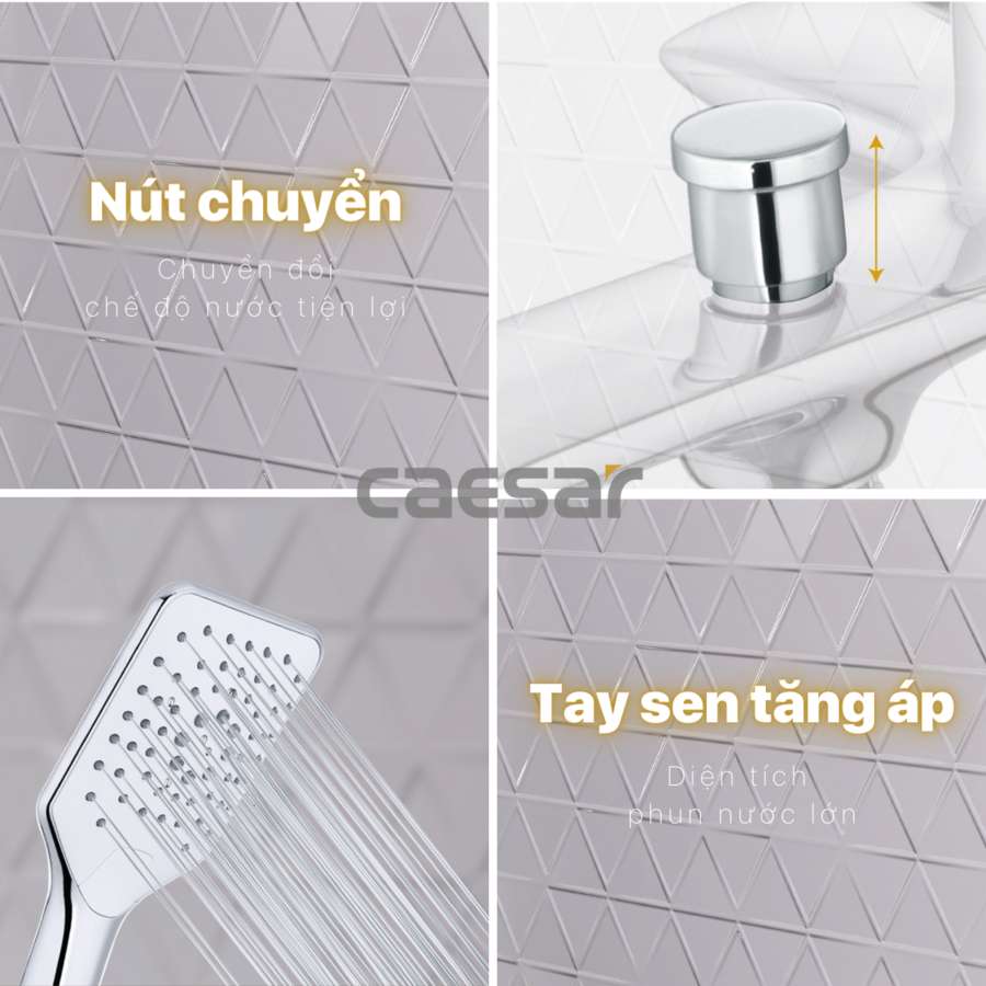 Bộ vòi sen tắm nóng lạnh Caesar S773C