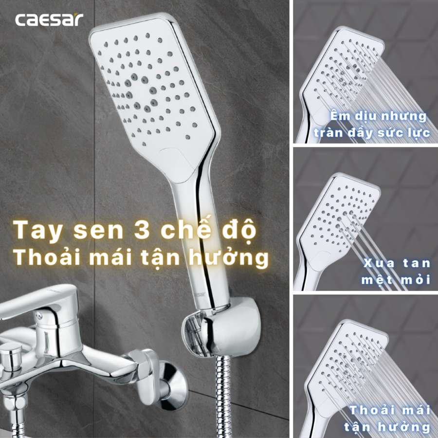 Bộ vòi sen tắm nóng lạnh Caesar S773C
