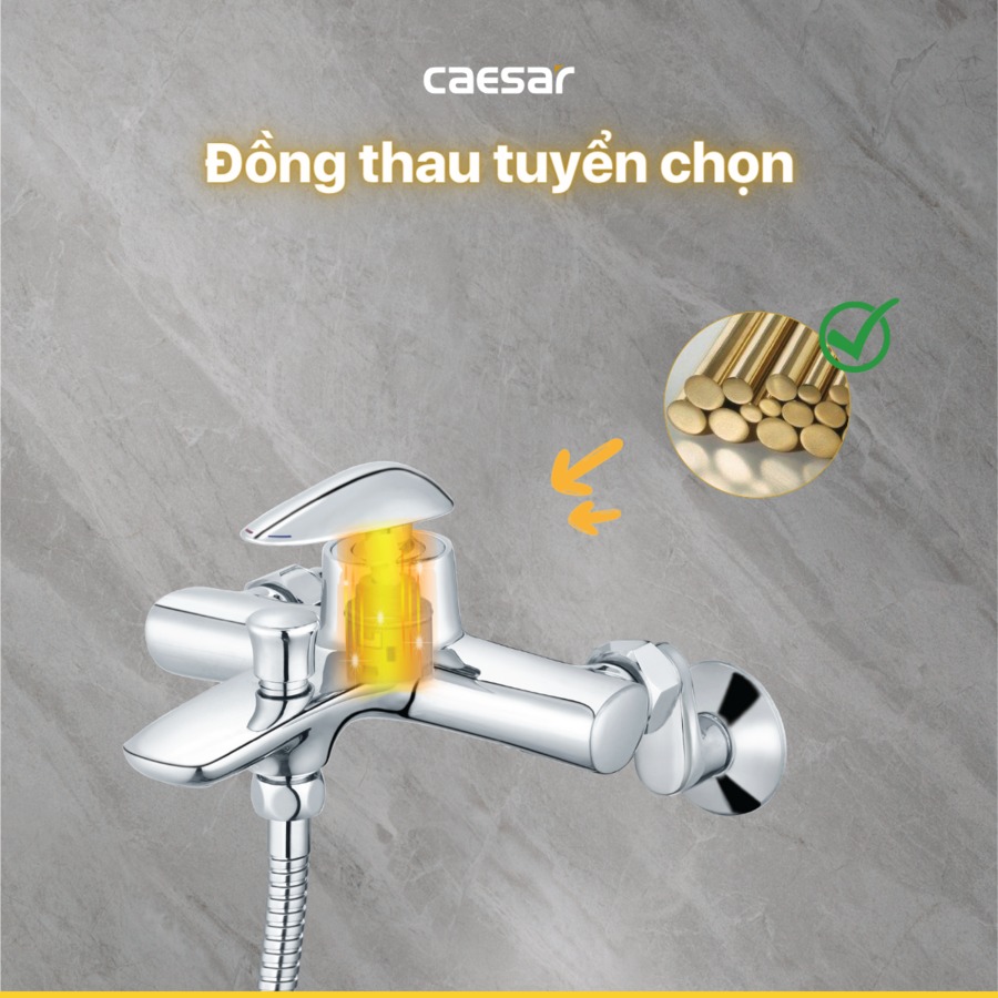 Bộ vòi sen tắm nóng lạnh Caesar S813C