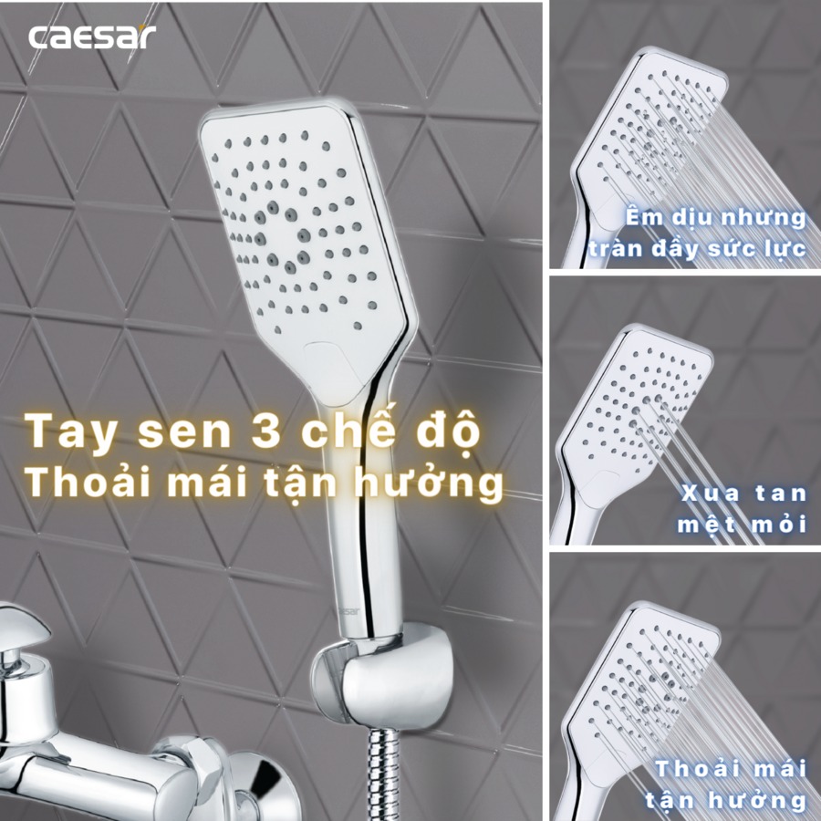 Bộ vòi sen tắm nóng lạnh Caesar S813C