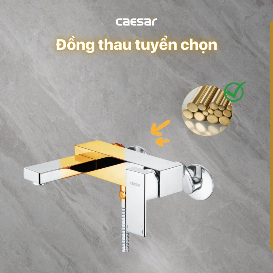 Bộ vòi sen tắm nóng lạnh Caesar S843C