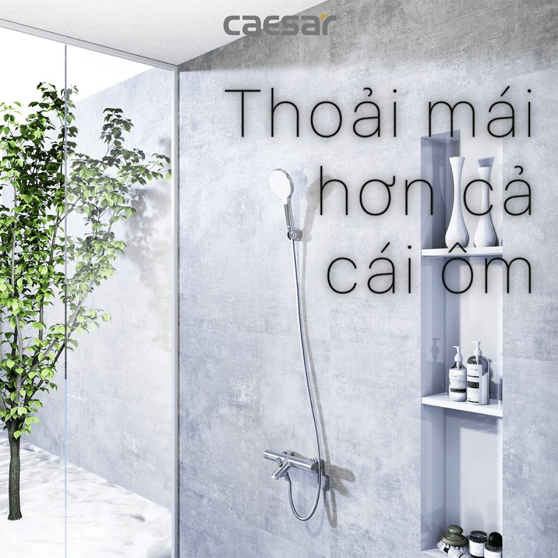 Bộ vòi sen tắm nhiệt độ Caesar TS617
