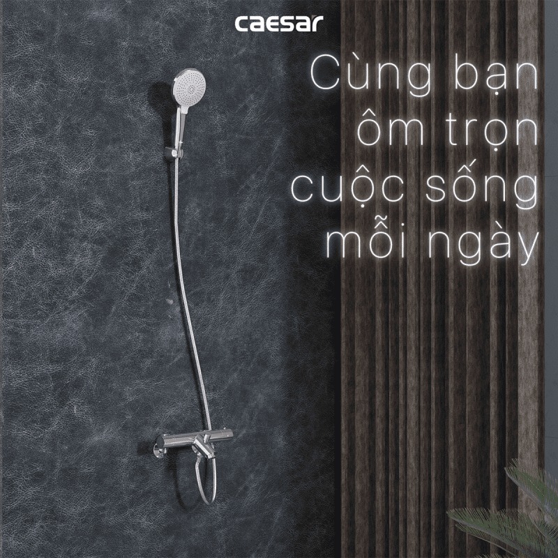 Bộ vòi sen tắm nhiệt độ Caesar TS617
