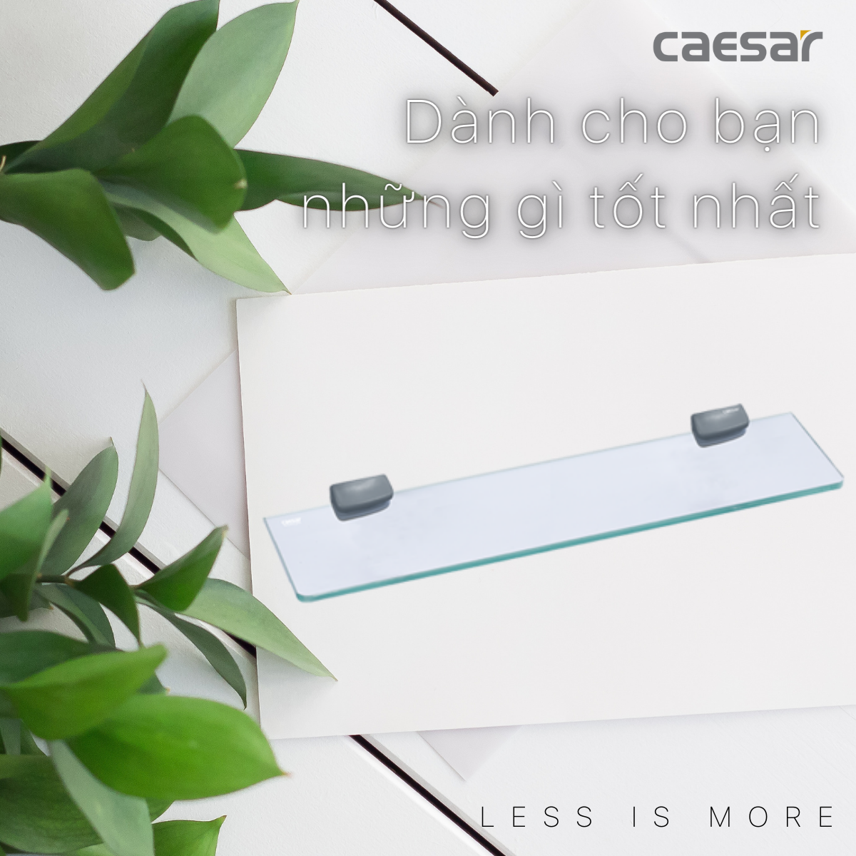 Gương soi phòng tắm 80x60cm kèm kệ kính Caesar M710 (M114 + Q780V)