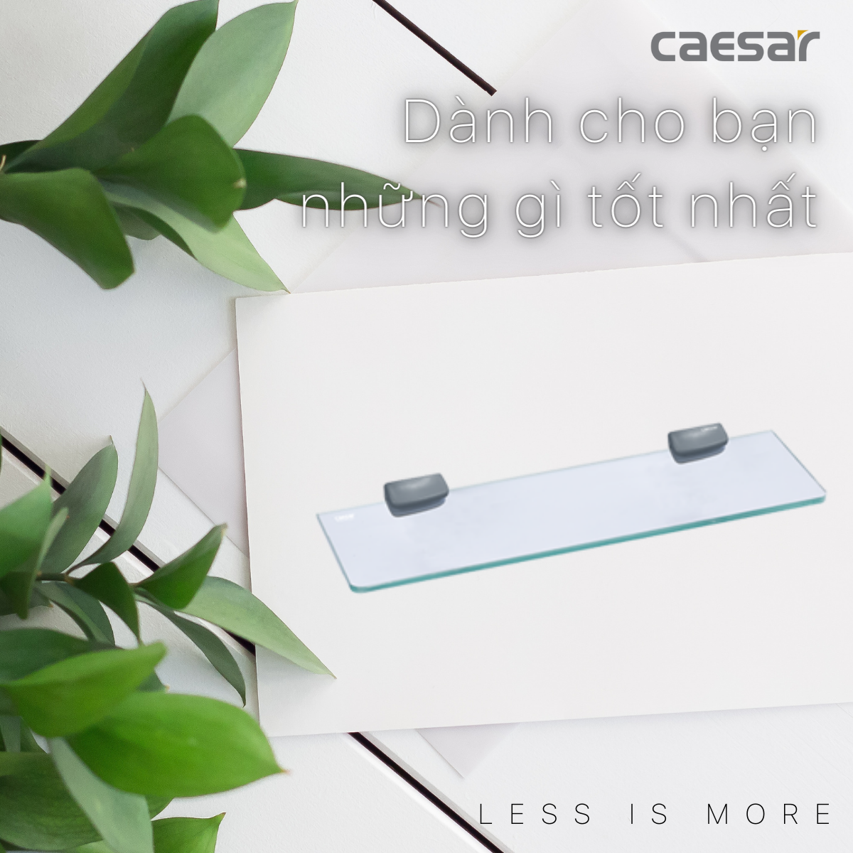 Gương soi phòng tắm 60x45cm kèm kệ kính Caesar M753V (M116 + Q760V)