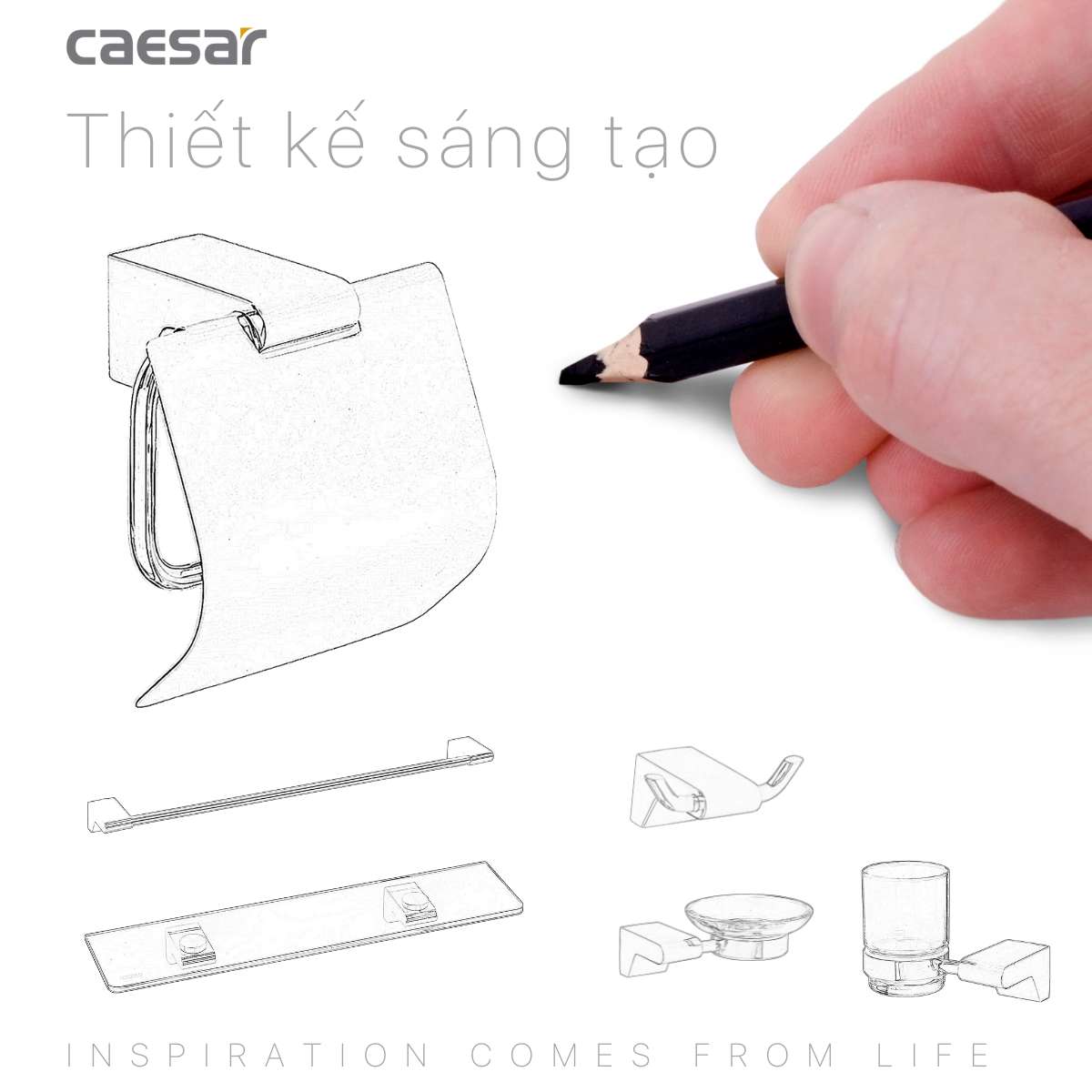 Hộp đựng giấy vệ sinh Caesar Q8804