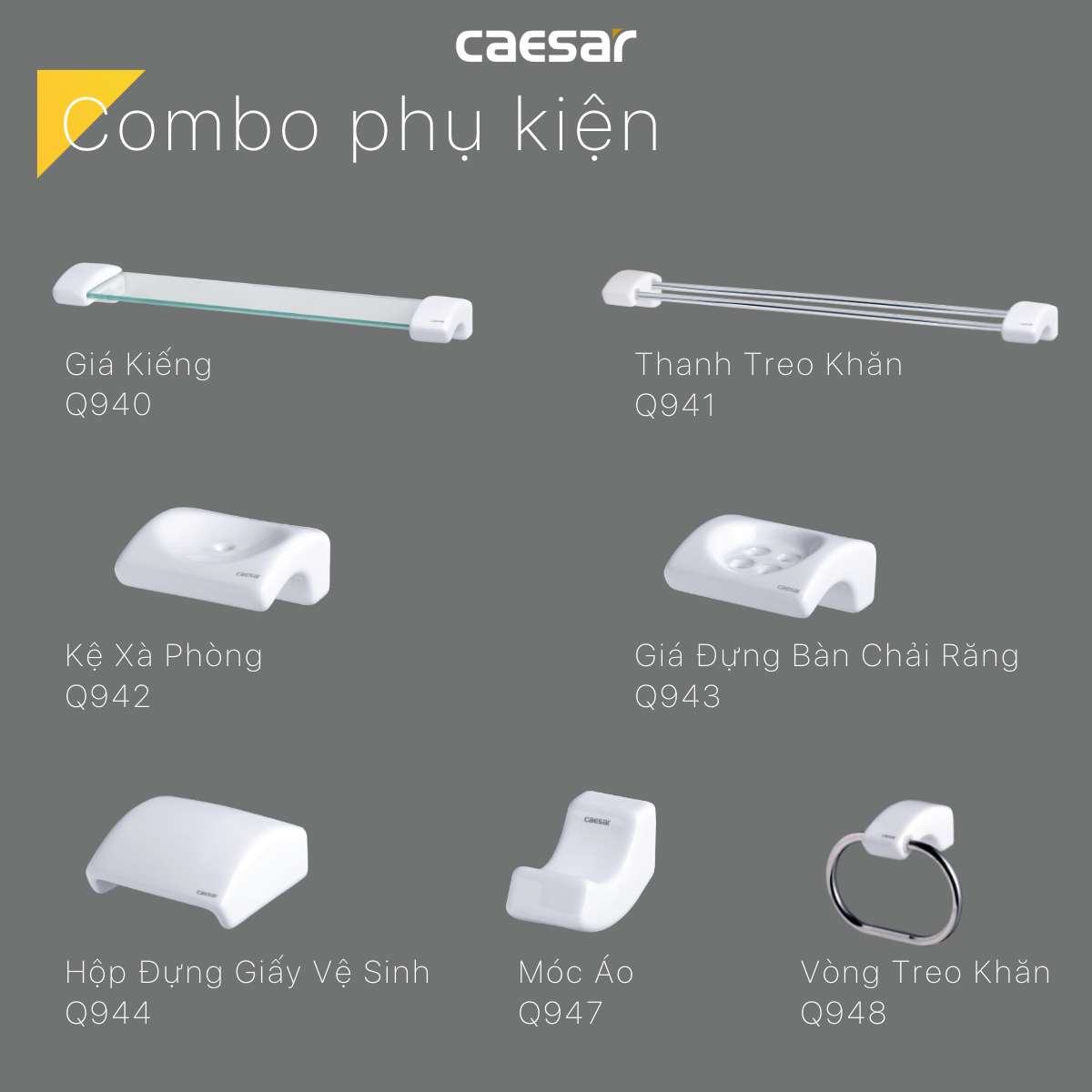 Hộp đựng giấy vệ sinh Caesar Q944