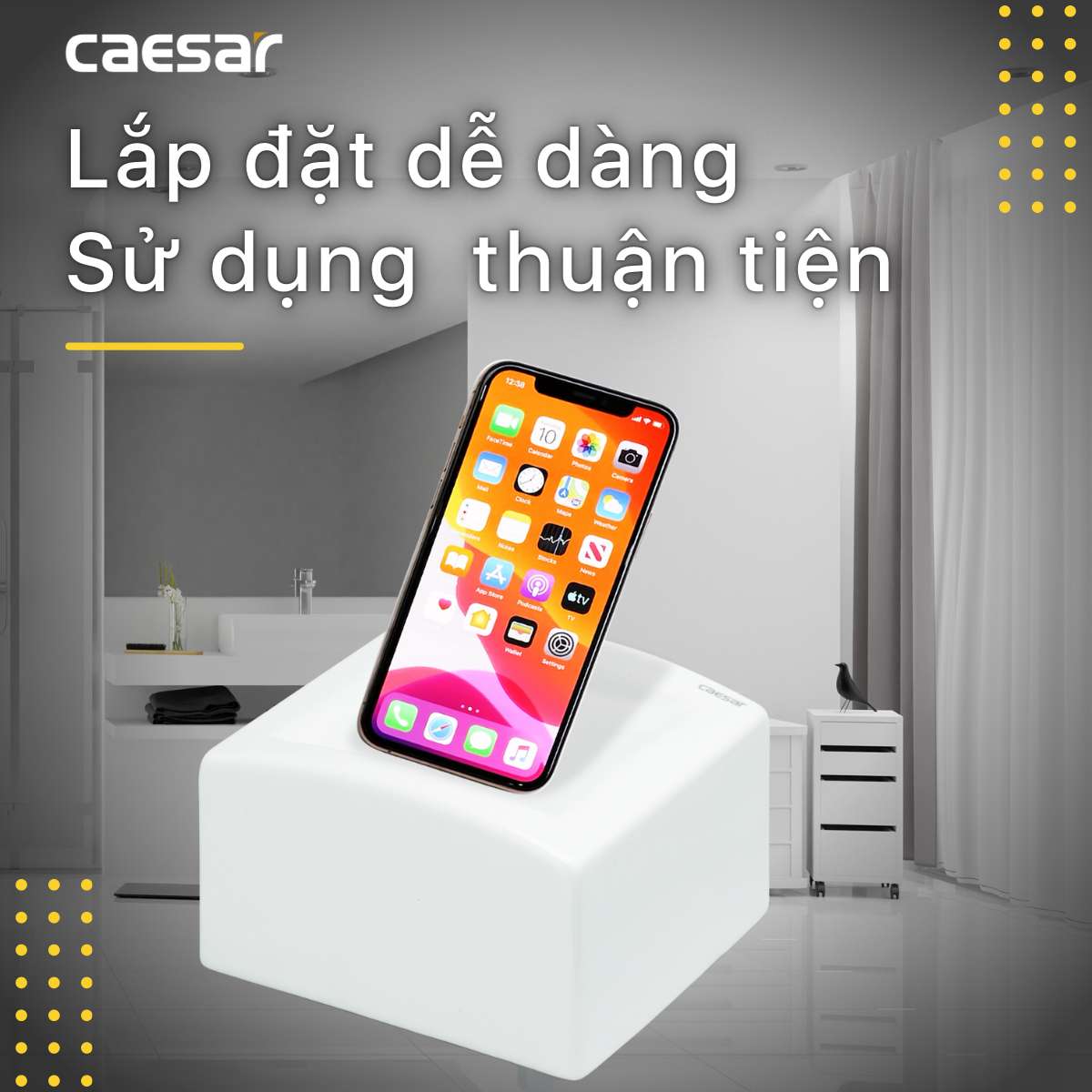Hộp đựng giấy vệ sinh sứ Caesar Q994