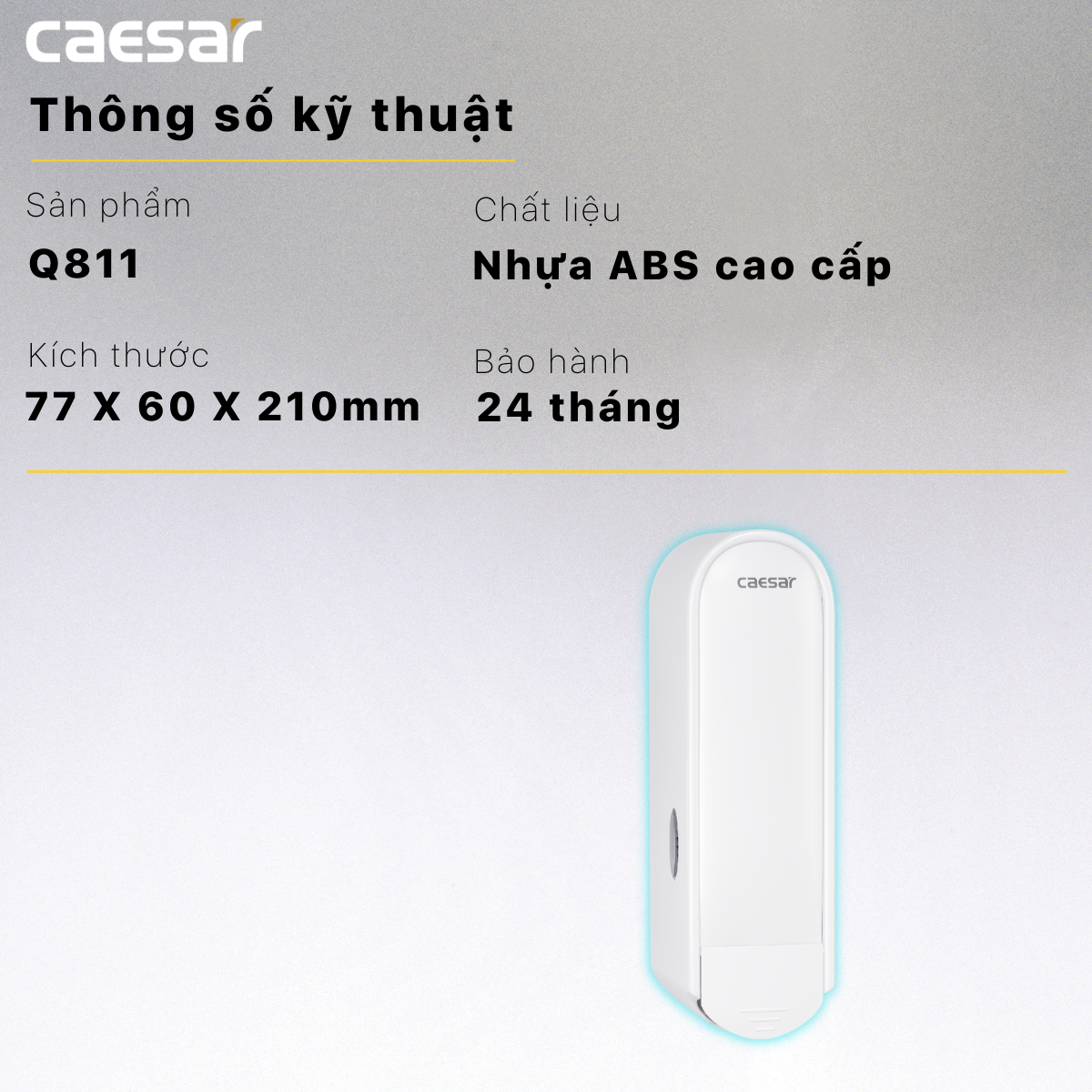 Hộp xà phòng đơn Caesar Q811