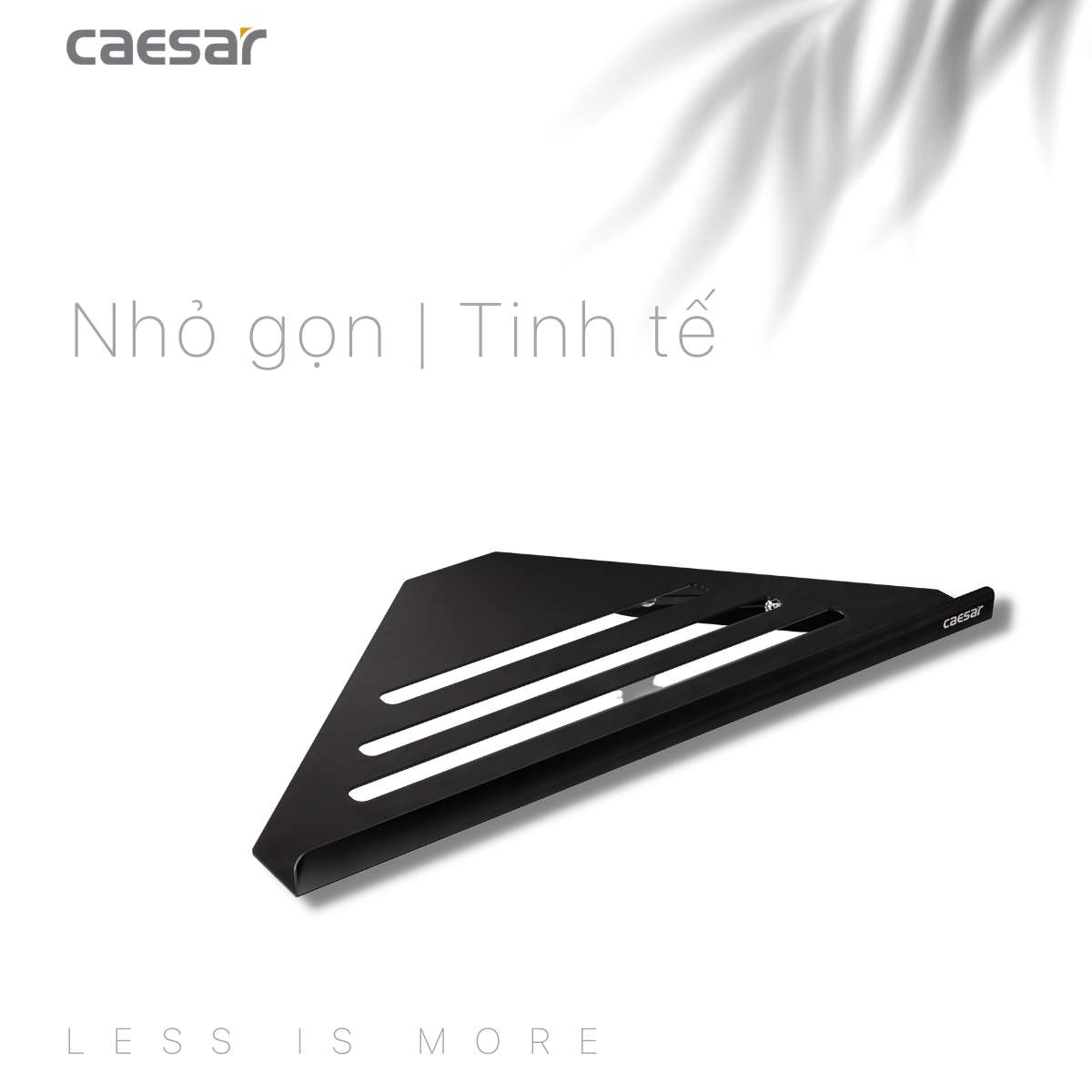 Kệ góc inox màu đen Caesar Q6314B