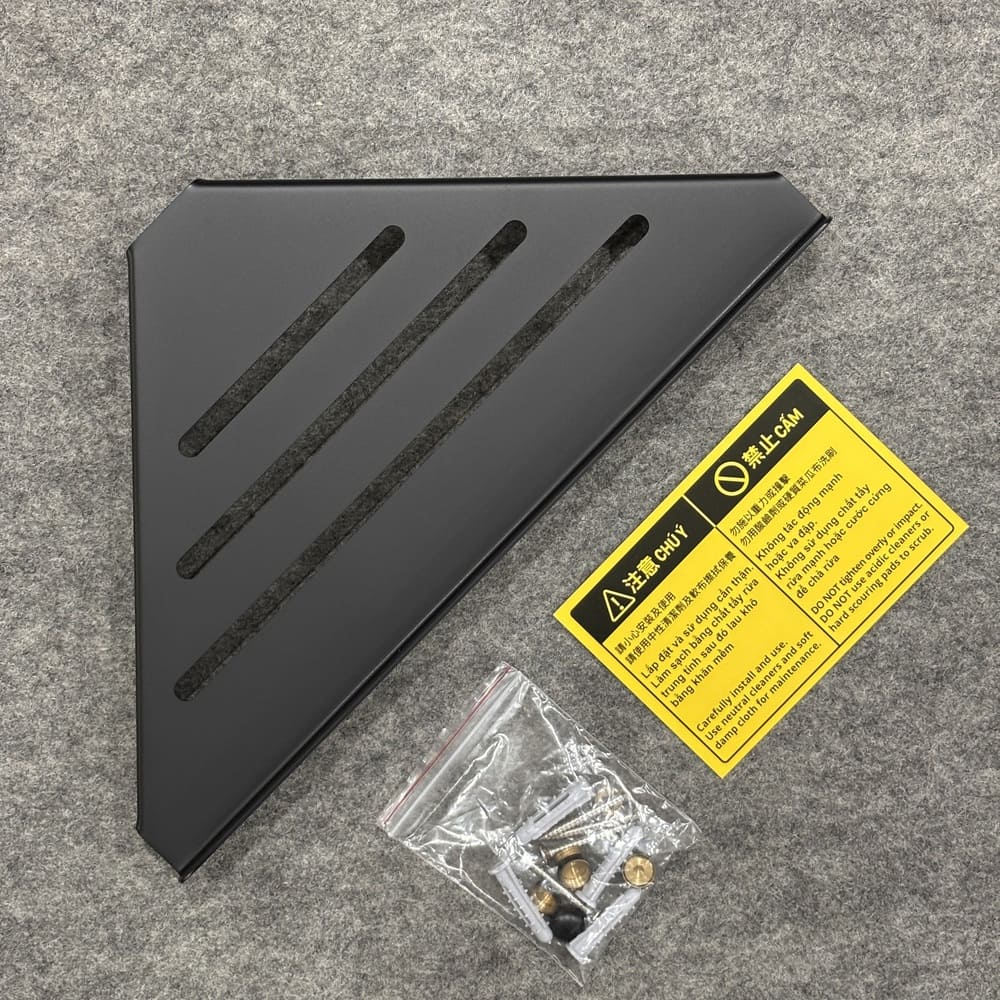 Kệ góc inox màu đen Caesar Q6314B