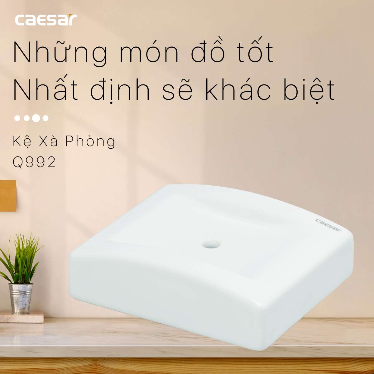 Kệ xà phòng sứ Caesar Q992