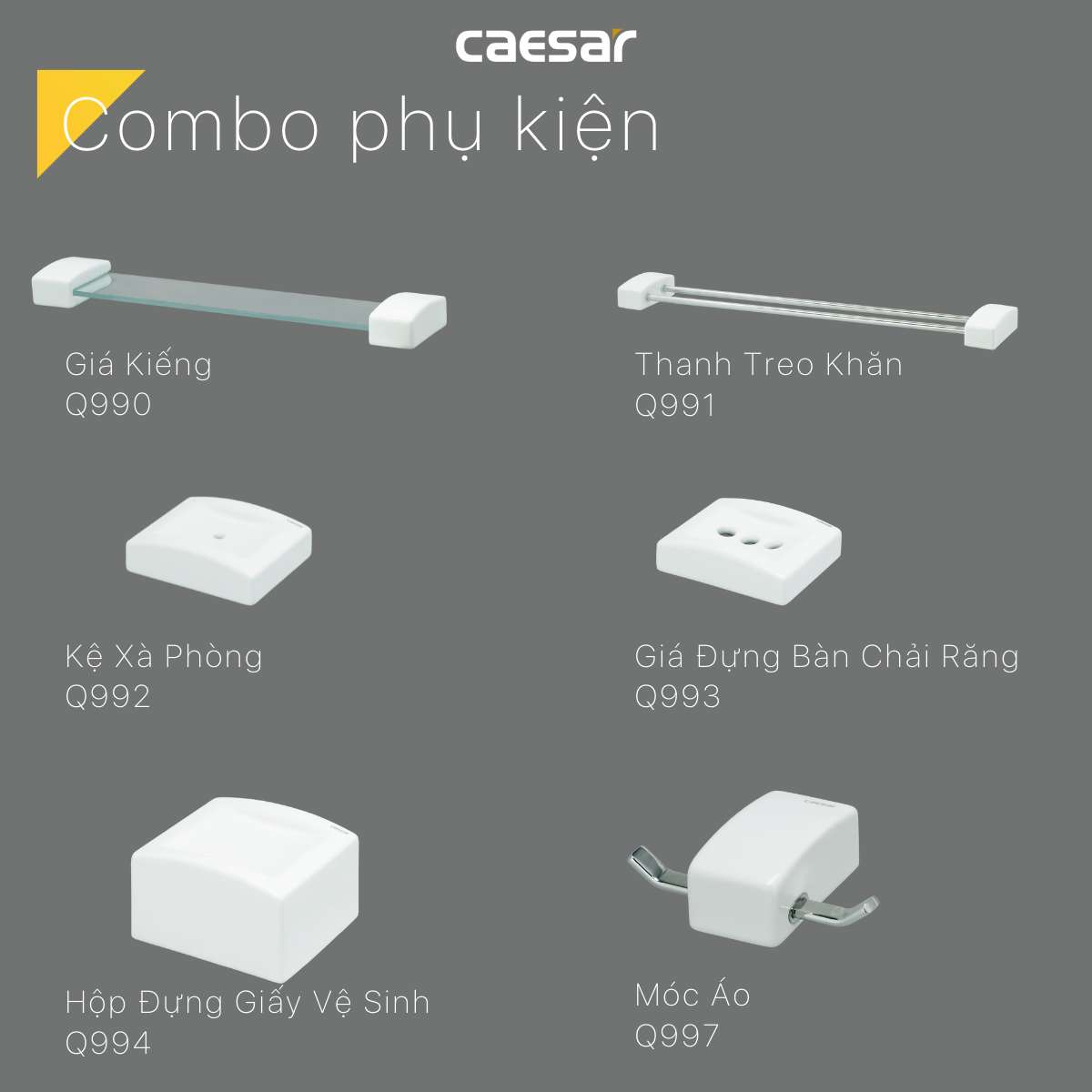 Kệ xà phòng sứ Caesar Q992