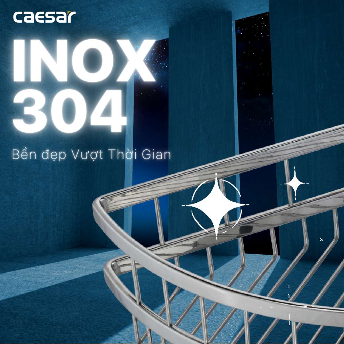 Kệ góc inox Caesar ST823V