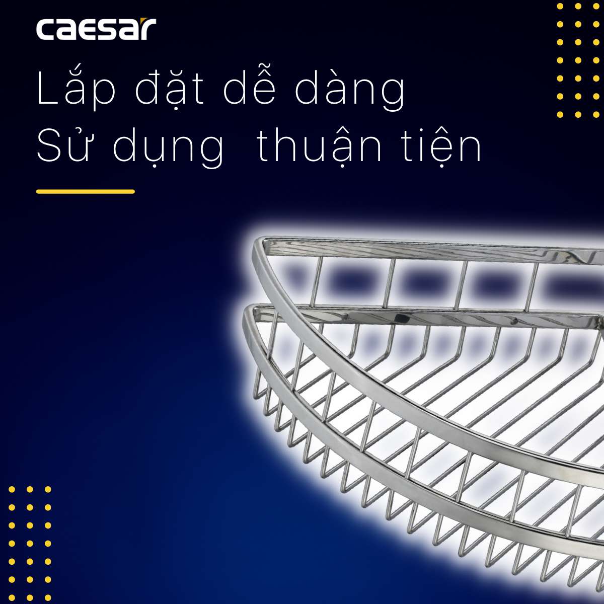 Kệ góc inox Caesar ST823V