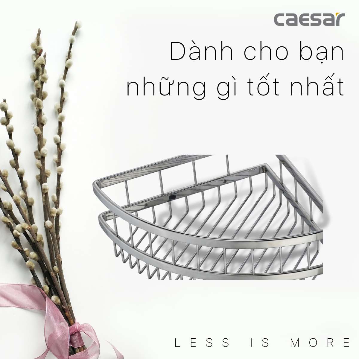 Kệ góc inox Caesar ST823V