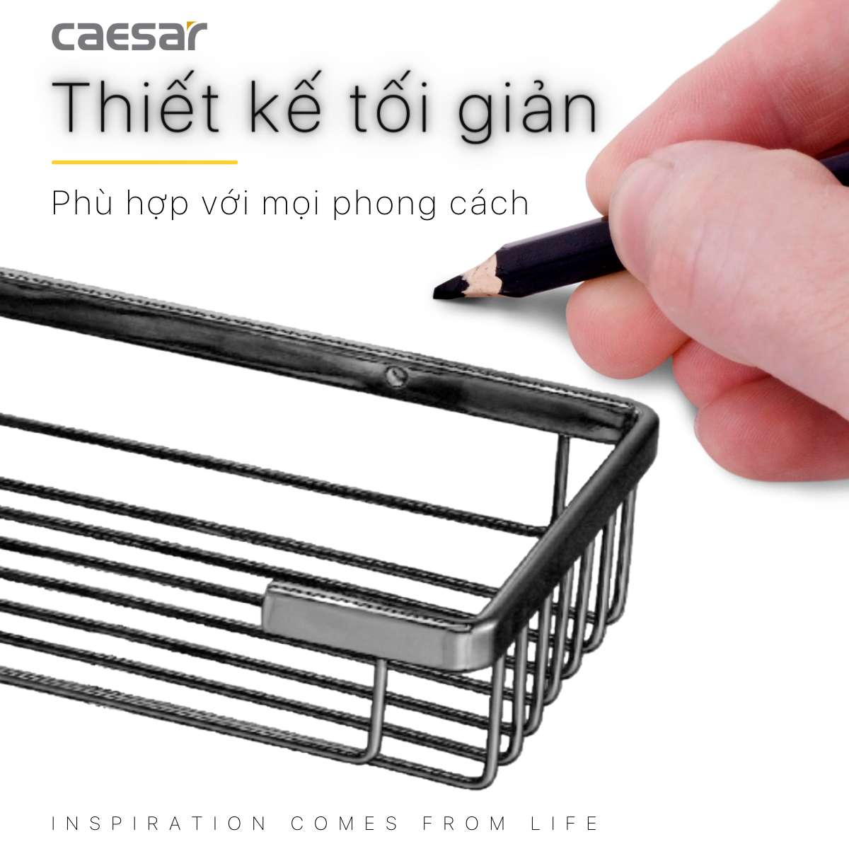 Kệ inox chữ nhật Caesar ST830V