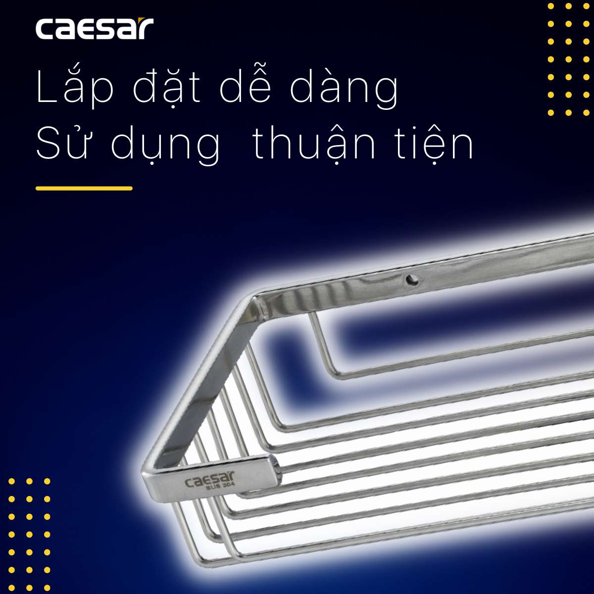Kệ inox chữ nhật Caesar ST830V