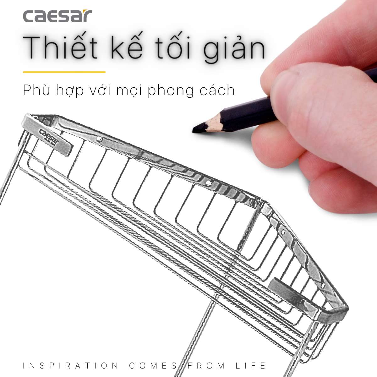 Kệ góc inox 2 tầng Caesar ST849